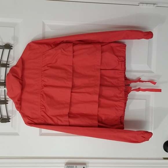 Tiered Orange Color Anorak Jacket- LOFT Women Size XS - Picture 2 of 9